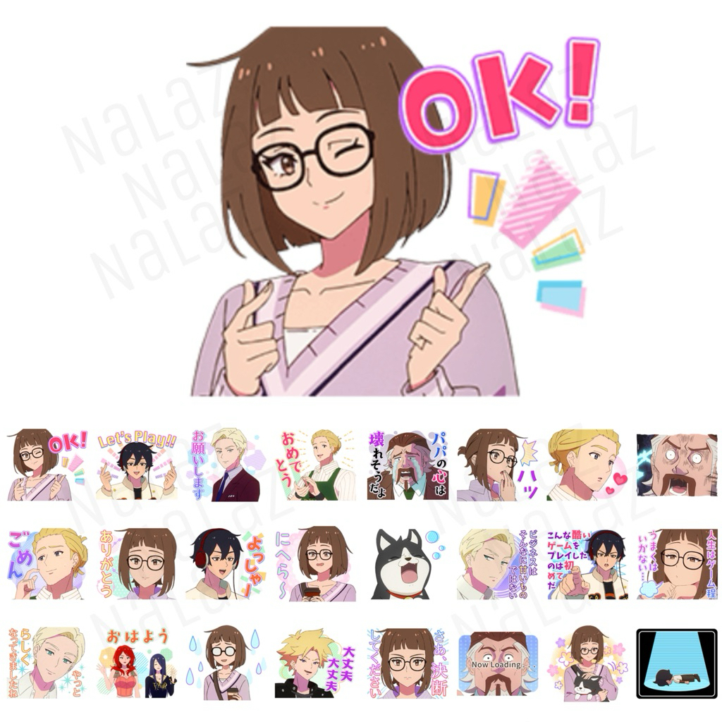 สติกเกอร์ไลน์ Let's Play อนิเมะญี่ปุ่น Sticker Line ลิขสิทธิ์แท้ ไม่มีวันหมดอายุ