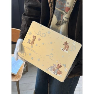 Miranda🚀พร้อมส่ง🚀เคสสำหรับแมคบุ๊คใส Bambi Glitter Neo13 Pro14 Pro16 M4 A3113 Air13 เคส MacBook Air15
