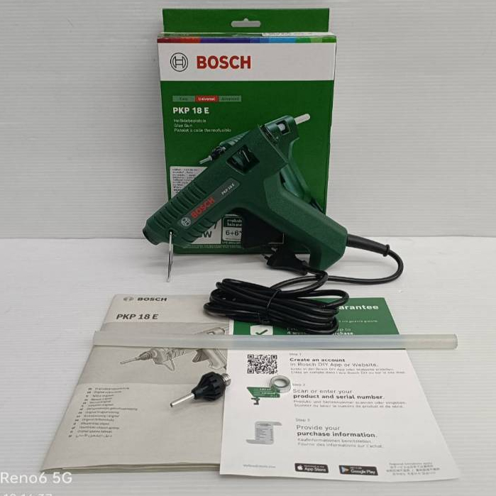BOSCH ปืนยิงกาวไฟฟ้า PKP18E GLUE GUN รุ่นใหม่ล่าสุด 0603264503 สามารถทำอุณหภูมิได้สูงสุด 200 C รับประกัน 6 เดือน
