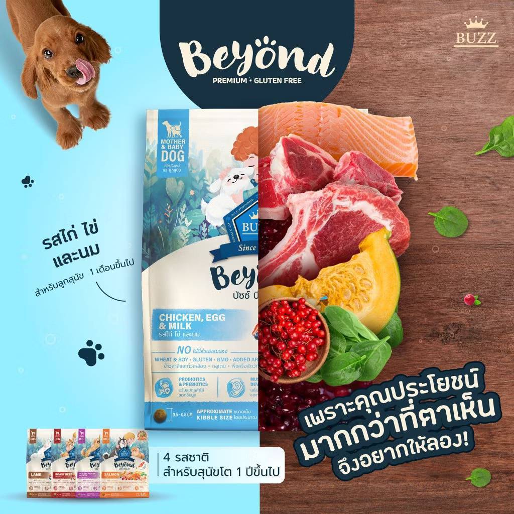 Buzz Beyond DOG 🐈 อาหารสุนัขบัซซ์ แบ่งขาย 7-10 kg. Premium dog Food Gluten Free - รูปที่ 2