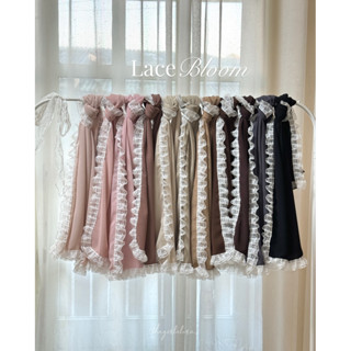 ｡⋆ Lace Bloom Hijab  ❀ *｡ | ฮิญาบสามเหลี่ยมแต่งลูกไม้