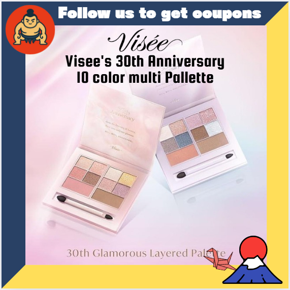 KOSE Visee 30th Glamorous Layered Palette~Visee's 30th Anniversary 10 color multi Pallette~【นำเข้าจา