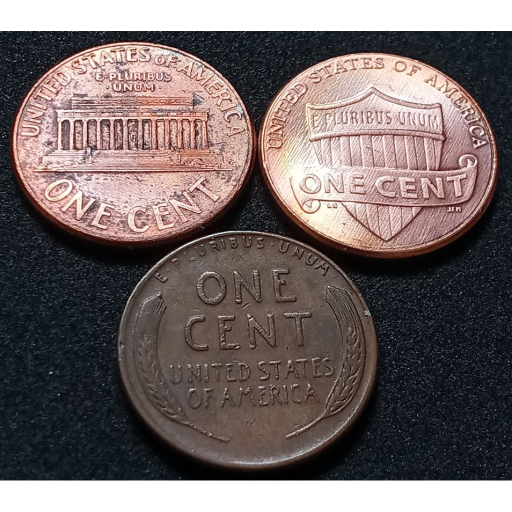 เหรียญสหรัฐอเมริกาชุด1 Cent 3แบบ #46
