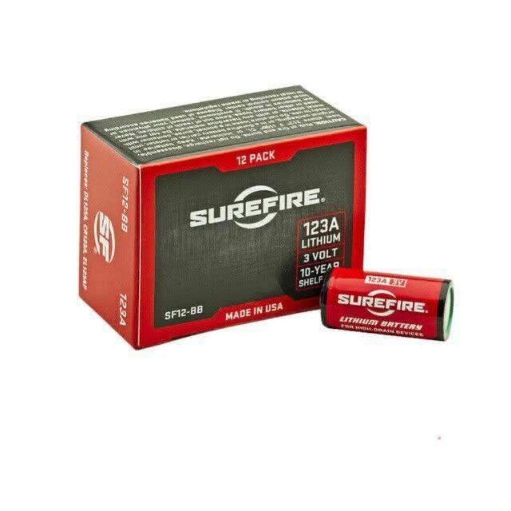 กล่อง ถ่าน Surefire CR-123A Lithium Battery ล็อตใหม่ C123A C-123A CR123A ถ่านไฟฉาย