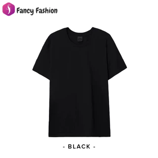 Fancy Fashion เสื้อยืดคอกลมสีพื้น หลวมระบายอากาศ ผ้าเนื้อนุ่ม แขนสั้นสไตล์เกาหลี มีหลายสีให้เลือก