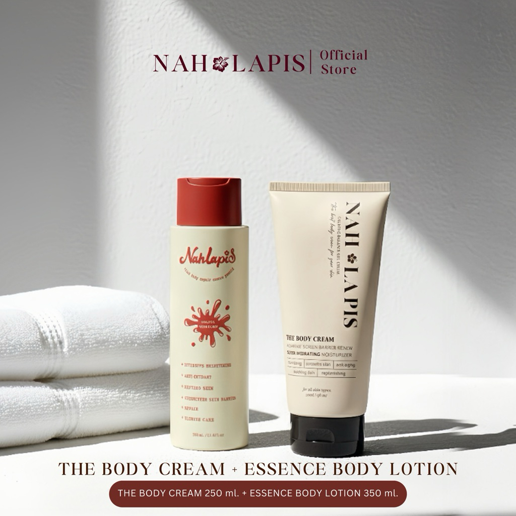 {{จับคู่เซ็ตผิวกาย}} NAHLAPIS ESSENCE LOTION + THE BODY CREAM GEL แบรนด์Nahlapis (นาห์ลาพิส)