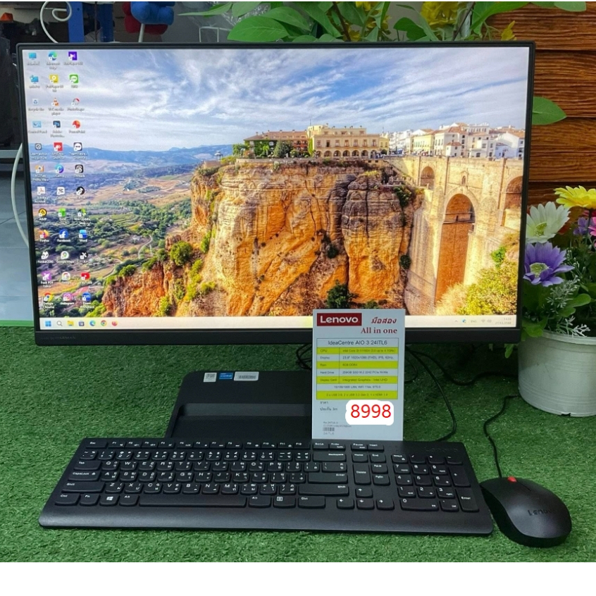 Lenovo All in one PC IDEA CENTRE AIO 3 24ITL6 23.8" คอมออลอินวันจอใหญ่ คอมพิวเตอร์มือสอง Intel i3-11