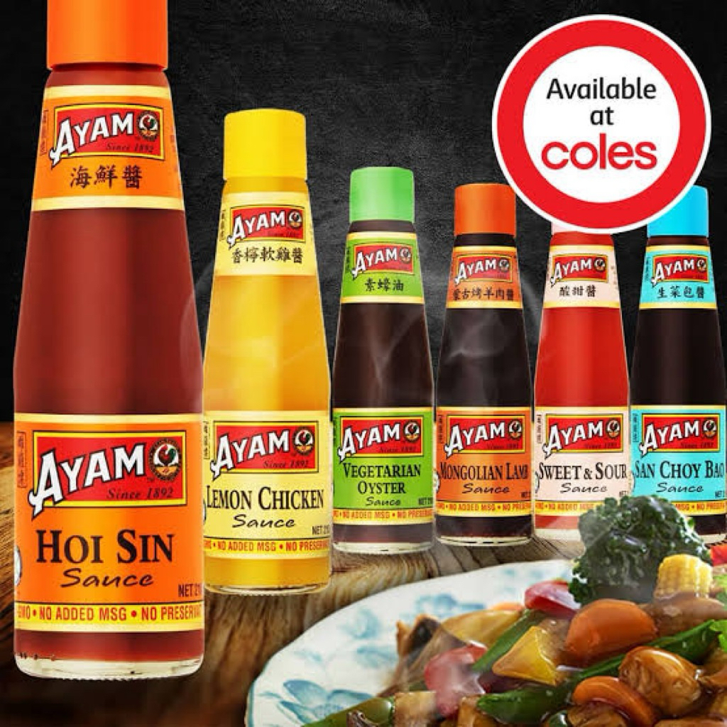 East Ayam sauce sweet& sour / hoisin / oyster sauce/ honey & soy 210 ml. อะยัม ซอส