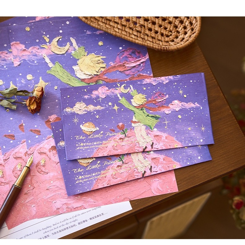 💥พร้อมส่ง💥The Little Prince 小王子 เจ้าชายน้อย envelope stationery set ชุดเครื่องเขียนซองจดหมาย