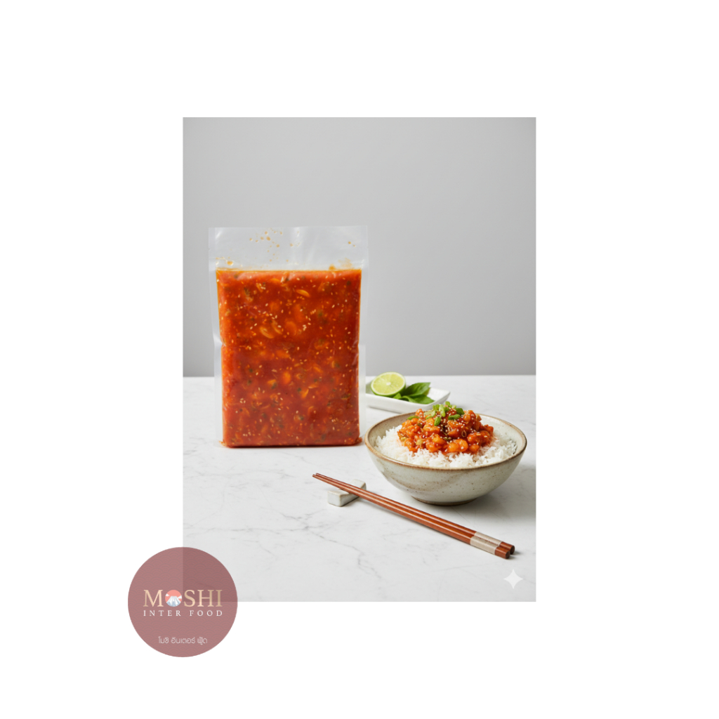 หอยลายกิมจิ 500 กรัม  อร่อยมาก (โมชิ)