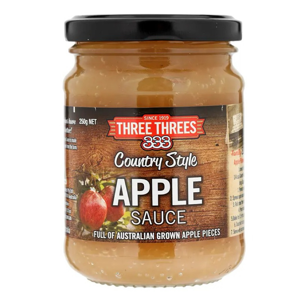 East Three three county style apple sauce 250 g.  จากออสเตรเลีย คันทรี แอปเปิ้ลซอส