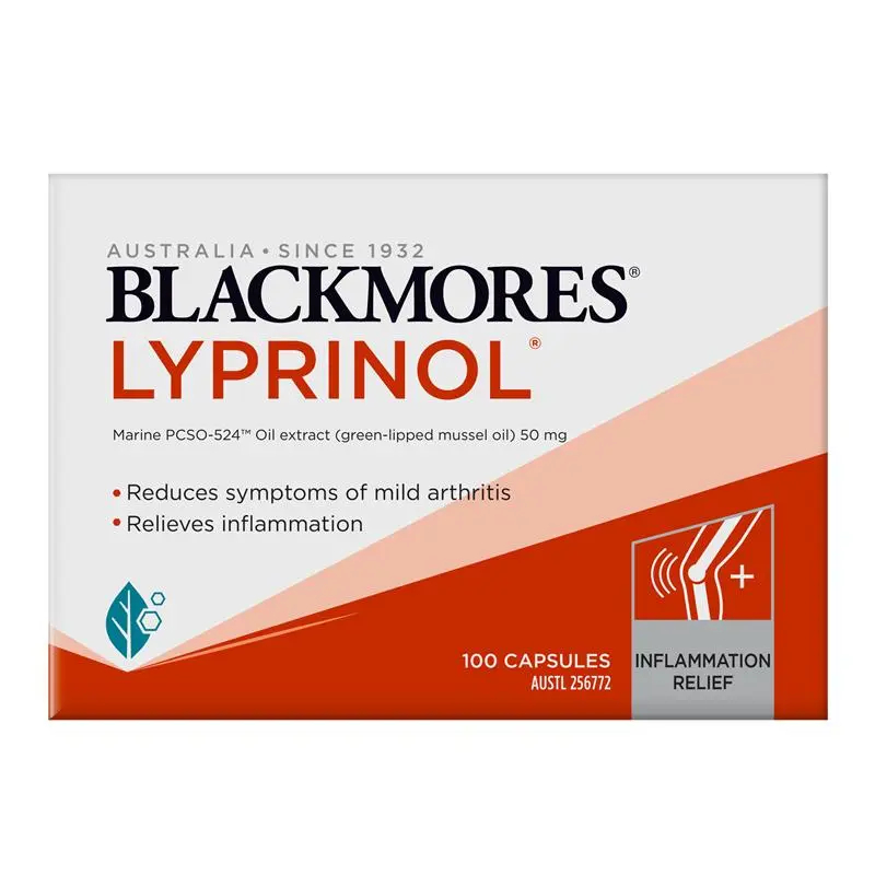 BLACKMORES Lyprinol green-lipped mussel marine oil 50mg 100 Capsules