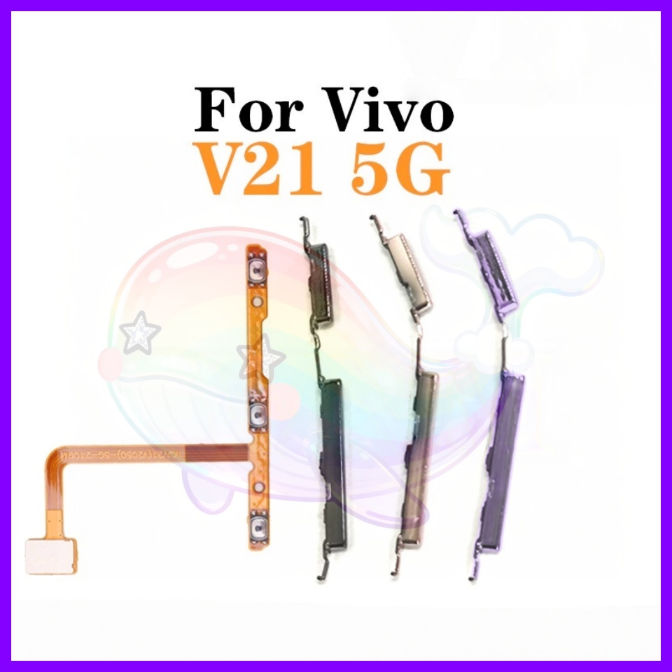 สําหรับ Vivo V21 5G เปิดสวิตช์ปิดเสียงปุ่มควบคุมระดับเสียงสายเคเบิล Flex