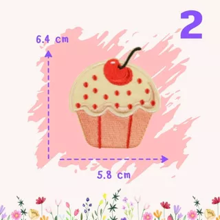 ⭐️10 บาท สติกเกอร์ติดเสื้อ ติดกระเป๋า ลายคัพเค้ก cupcake มีให้เลือก 9 แบบ น่ารัก สดใส โดนใจ DIY⭐️