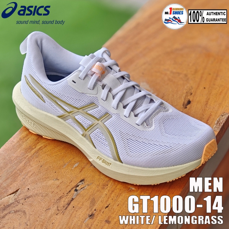 Asics รุ่น GT-1000 14 1011C077-100 สี White/ lemongrass ของเเท้ 100%