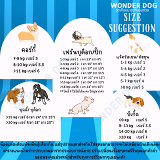 ชุดเก็บขน wonder dog เสื้อสุนัข เสื้อแมว ชุดกันขนร่วงสุนัข ชุดสัตว์เลี้ยง ลายจะนอน