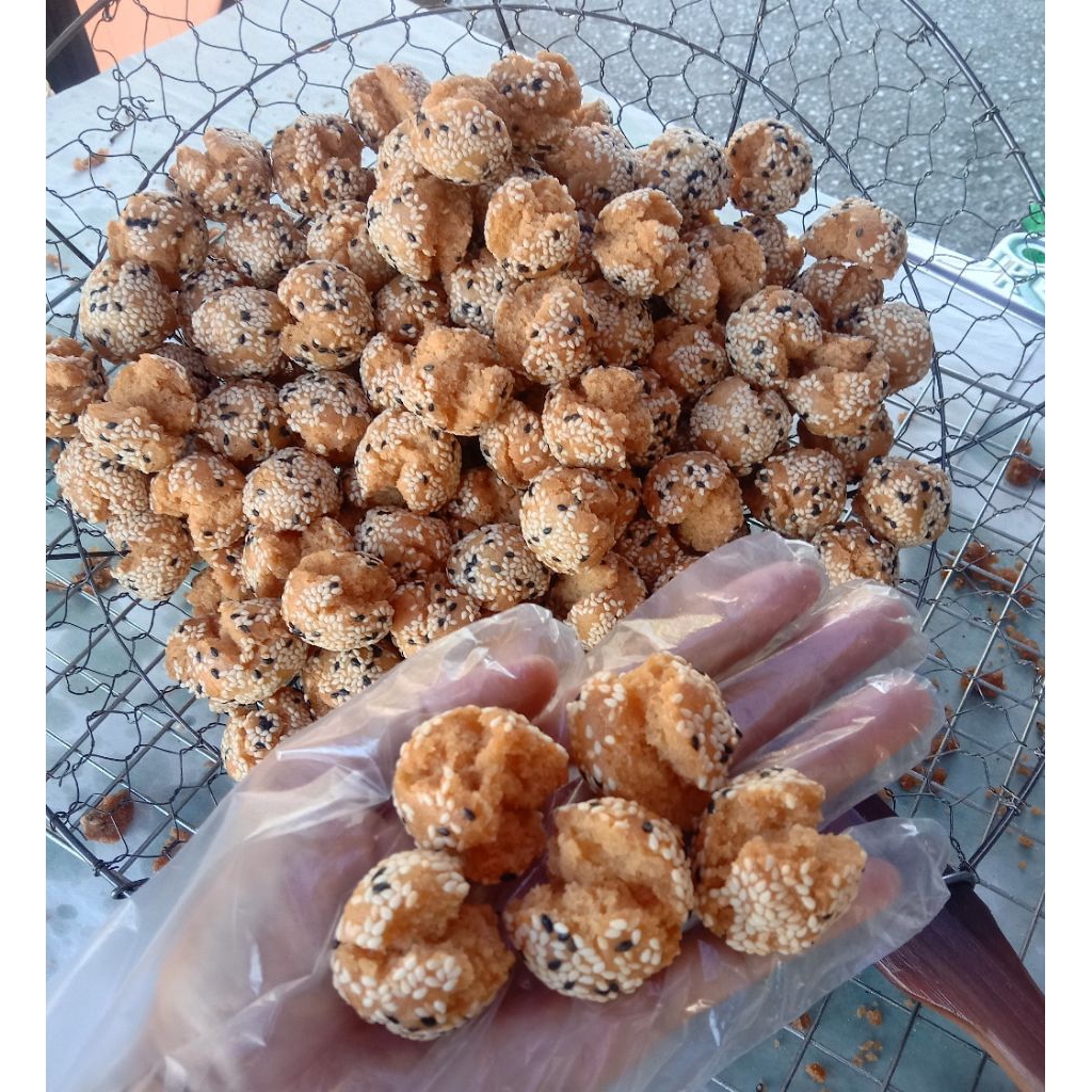 ขนมหัวเราะ ลูกเล็ก อร่อย หวานพอดี #ขนมหัวแตกลูกเล็ก #ขนมโบราณหาทานยาก