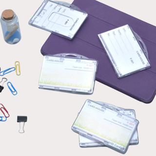 กรอบใส่บัตรพนักงานอะคริลิค แนวตั้ง F-001 แนวนอน F-002