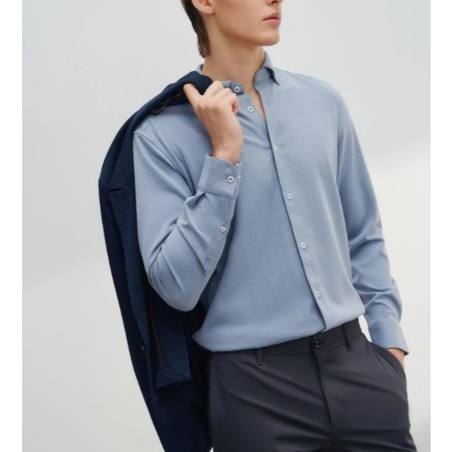 G2000 เสื้อเชิ้ตแขนยาวลำลองสำหรับผู้ชาย ทรง Smart Fit รุ่น 4612910272 BLUE ราคา ถูกที่สุด ดีลบีเคเค แกลเลอรีภาพที่ 2