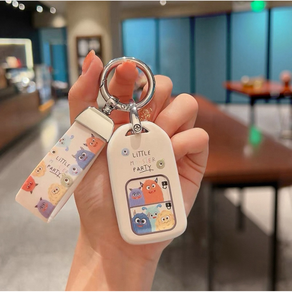 เคสกุญแจรถยนต์พิมพ์ลายหน้า-หลัง หุ้มกุญแจรถฮอนด้าhonda  ปลอกหุ้มกุญแจรถยนต์