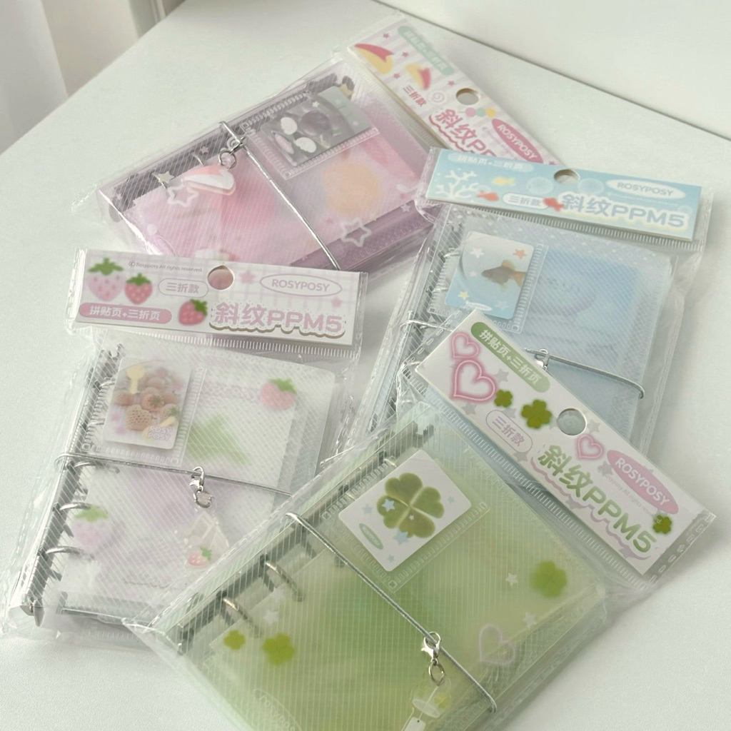 ꒰ pre-order ꒱ RosyPosy M5 binder 🍀🐬 สมุดแฟ้มไดอารี่ PP สำหรับจดบันทึกประจำวัน ขนาดM5