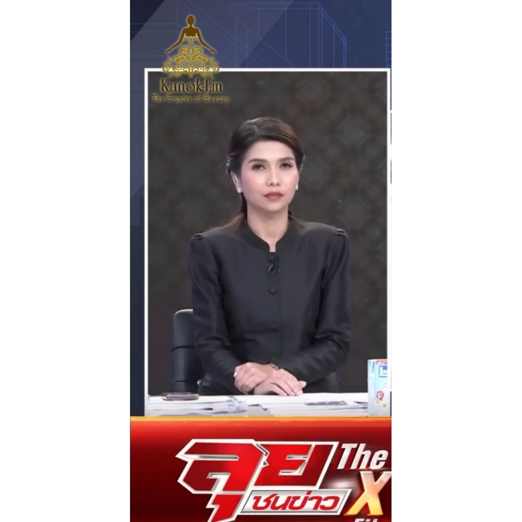 ชุดไทยจิตรลดา กนกลินทร์ (ทั้งชุด) สีดำ สีขาว ผ้าไหมอิตาลี อัดผ้ากาว  พร้อมส่ง ขายดีที่สุดใน Shopee - รูปที่ 5