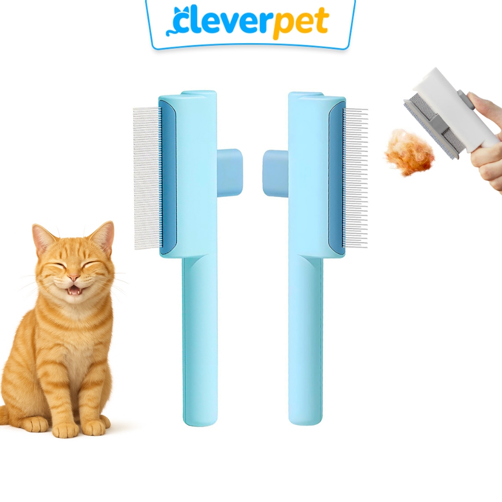 [ส่งฟรี🇹🇭] CleverPet หวีแปรงขนสัตว์เลี้ยง สางเห็บ หมัด สางปมขน หวีเก็บขน สุนัข แมว Pet Brush
