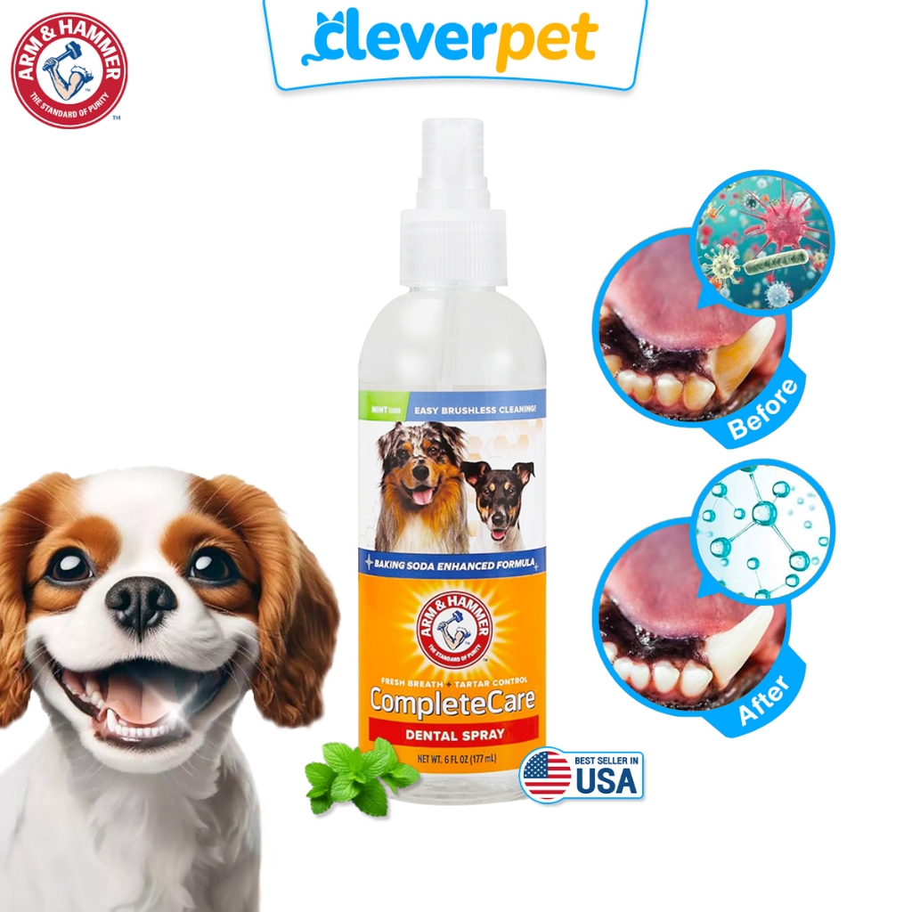 [ส่งฟรี🇹🇭] ARM & HAMMER สเปรย์ดับกลิ่นปาก สุนัข สลายหินปูน กลิ่นมินต์ Dog Mouth Spray CleverPet