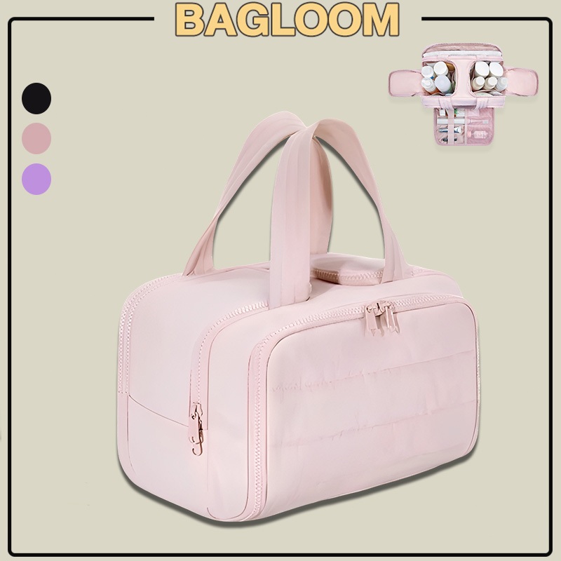 BAGLOOM กระเป๋าเครื่องสําอาง กันน้ํา จุของได้เยอะ กระเป๋าสําหรับผู้หญิงอุปกรณ์อาบน้ํา Organizer Case