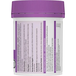 Swisse Ultiboost Magnesium + Sleep 120 Tablets แมกนีเซียมช่วยการนอนหลับ ลดการนอนหลับไม่สนิท