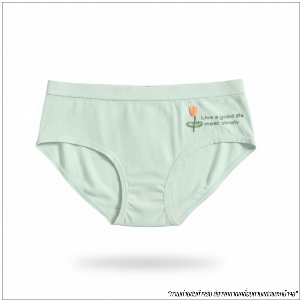 💥TOPLIST💥(N1080) กางเกงในผู้หญิง Cotton Soft พิมพ์ลายดอกไม้ เนื้อนุ่ม ระบายอากาศดี ใส่สบาย - รูปที่ 4