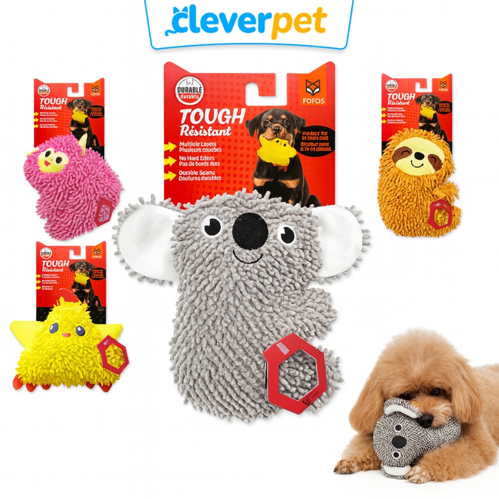 [ส่งฟรี🇹🇭] FOFOS ของเล่นสุนัข ตุ๊กตาบีบมีเสียง ของเล่นหมาขัดฟัน ตุ๊กตาผ้า Dog Toy CleverPet