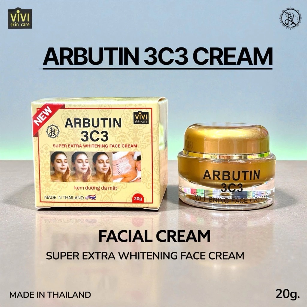 ARBUTIN 3C3 SUPER EXTRA WHITENING FACE CREAM ครีมบำรุงผิวหน้าอาร์บูติน 3C3 ขนาด20g.