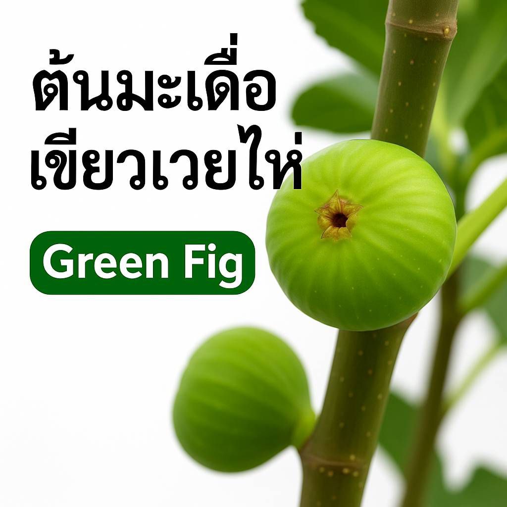 ต้นมะเดื่อเขียวเวยไห่  Green Fig Weihai Tree ผลเขียวเนื้อชมพูหวาน โตเร็ว ติดผลไว เหมาะอากาศไทย