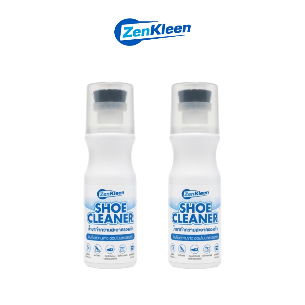 (1 เเถม 1) Zenkleen Shoe Cleaner น้ำยาทำความสะอาดรองเท้า น้ำยาซักแห้งรองเท้า  1 นาที | สูตรน้ำ Water