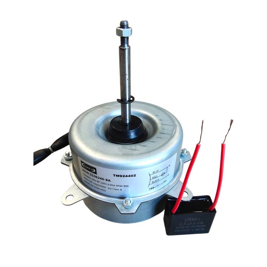 มอเตอร์พัดลม คอยล์ร้อน ทดแทนแอร์ได้หลากหลายยี่ห้อ  THAICO ขนาด40W 220V หมุนขวา/ซ้าย และ 60W ขวา/ซ้าย