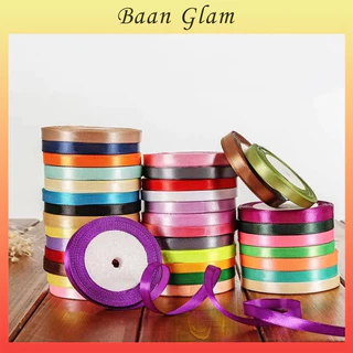 ริบบิ้นผ้าซาติน หน้ากว้าง1.0 ยาว 22 หลา/ม้วน บรรจุของขวัญคริสต์มาสตกแต่ง Diy ริบบิ้นม้วนผ้า