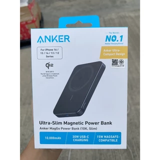 [Qi2]ANKER MagGo PowerBank 10000mAh/5000mAh พาวเวอร์แบงค์ Ultra-Slim แบตสำรองไร้สาย Magnetic สำหรับ iPhone 17/16 A1664