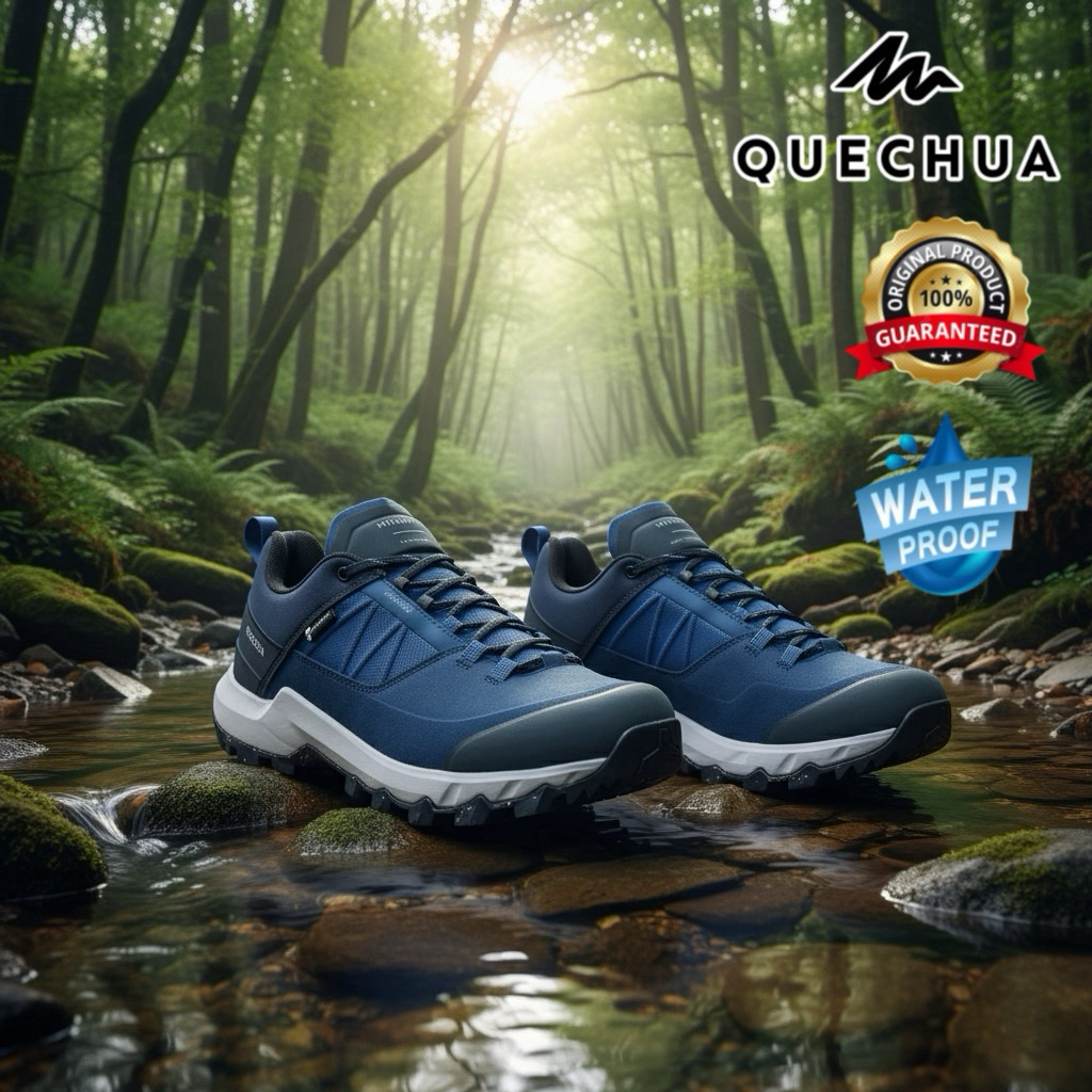 รองเท้าเดินป่ากันน้ำสำหรับผู้ชาย “มีไซส์ 40-46“ รุ่น MH500 (สีน้ำเงิน) QUECHUA