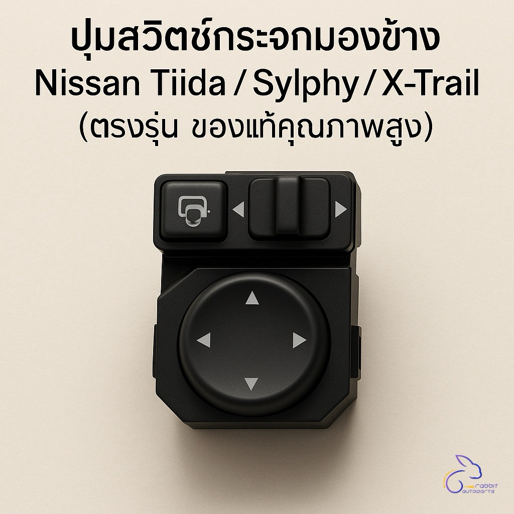 ปุ่มสวิตช์กระจกมองข้าง Nissan Tiida / Sylphy / X-Trail (ตรงรุ่น)