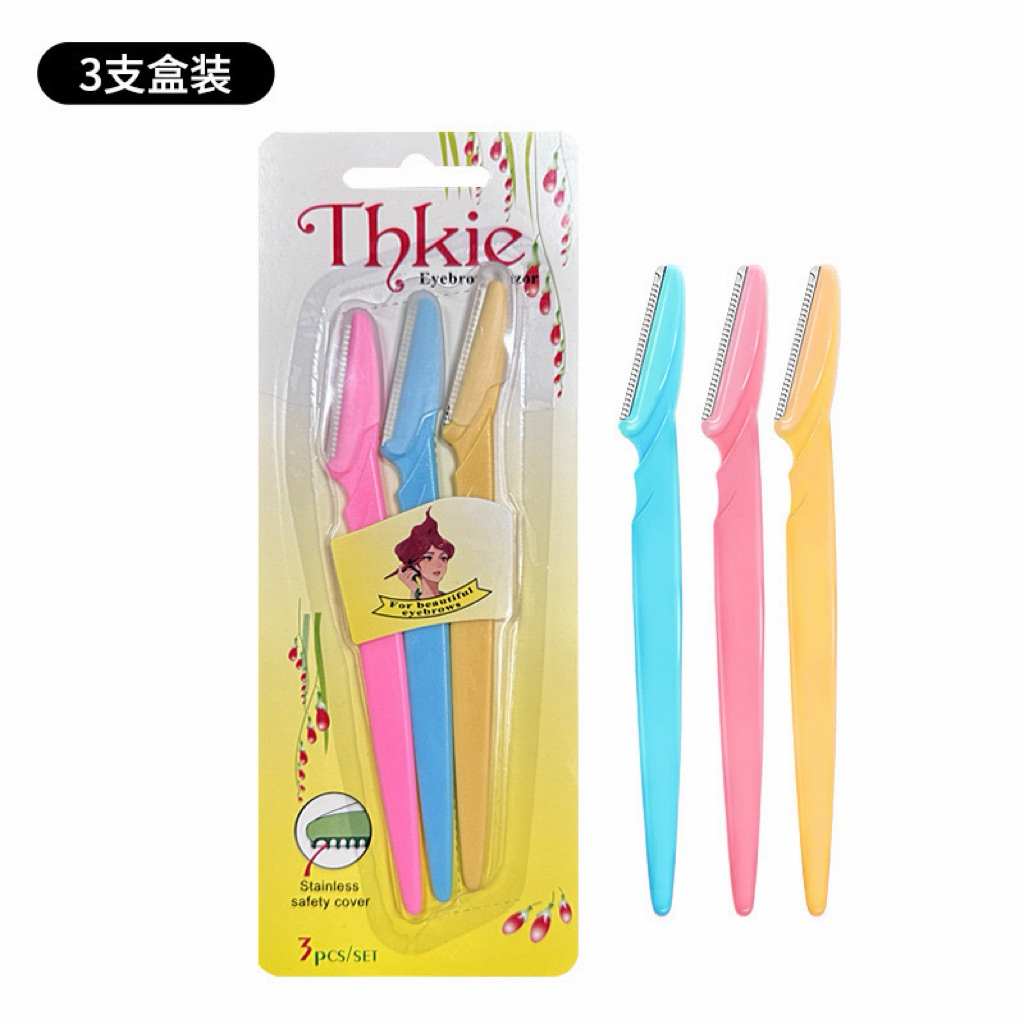 มีดโกนกันขน  มีดโกนกันคิ้ว ( บรรจุ 3 ชิ้นต่อแพ็ค) Tinkle