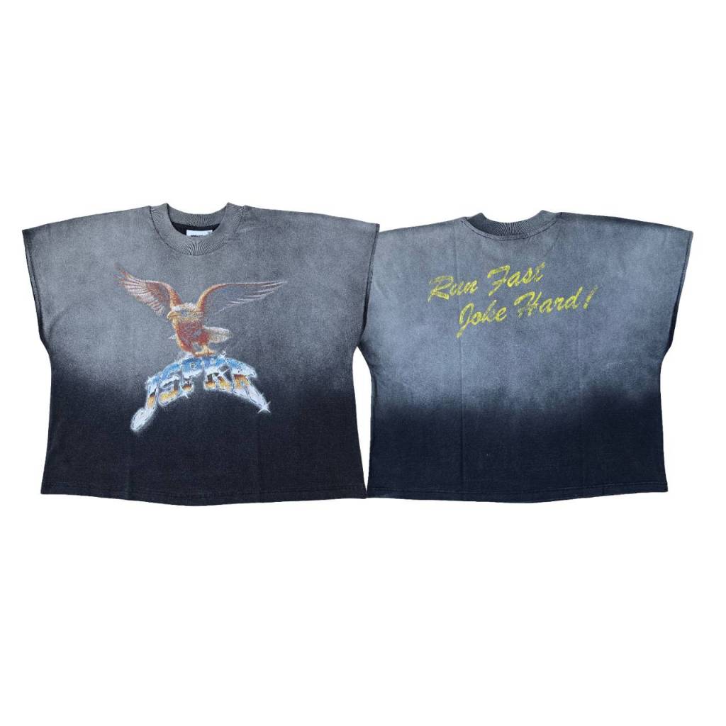 Jspkk run fast joke hard ดีไซน์การเฟด Sun Fade แบบ Handmade เป็นเอกลักษณ์ ตัวเสื้อผลิตจากผ้า Cotton 100% - รูปที่ 3