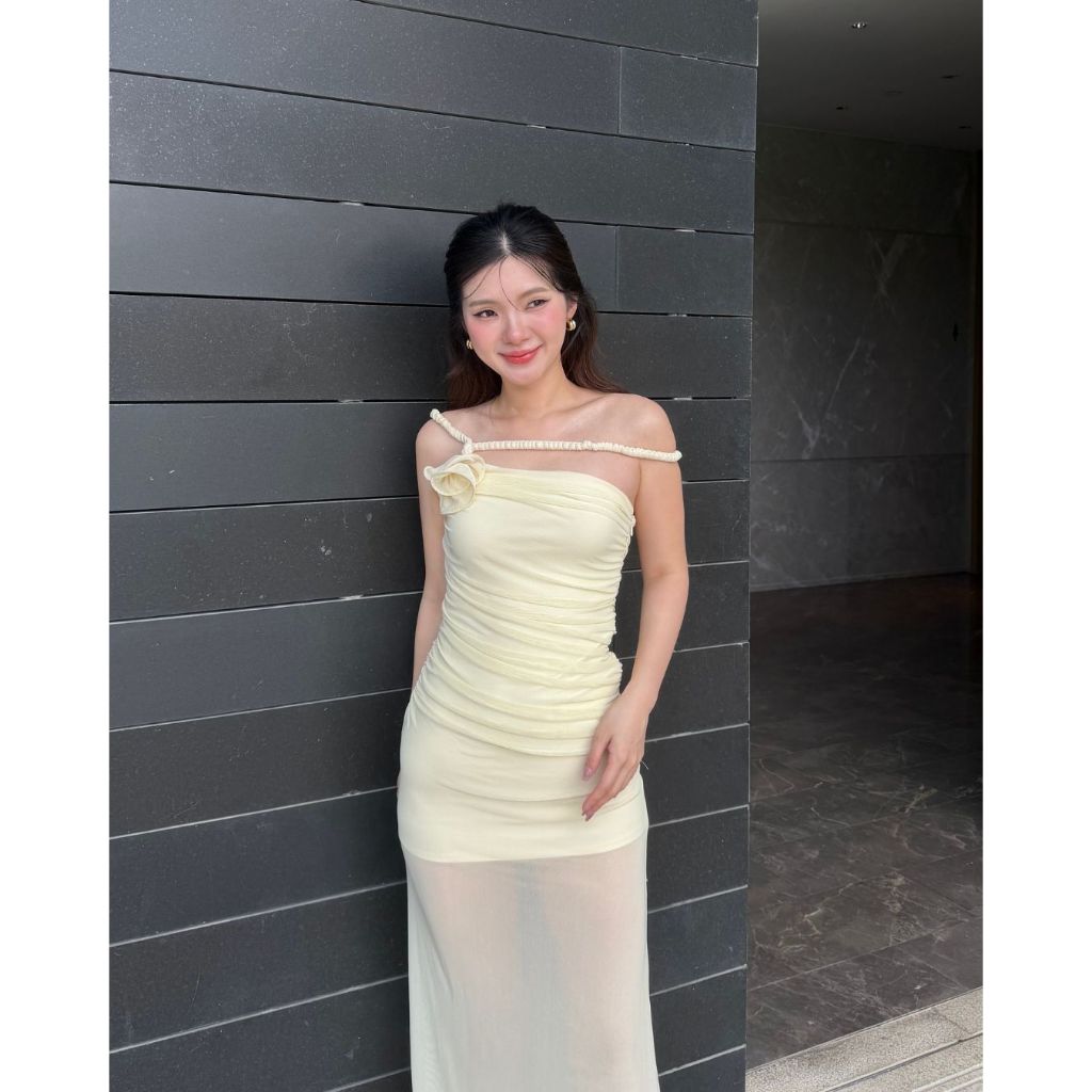 Missright - Petalia Dress เดรสไหล่เฉียง (พร้อมส่ง) - รูปที่ 6