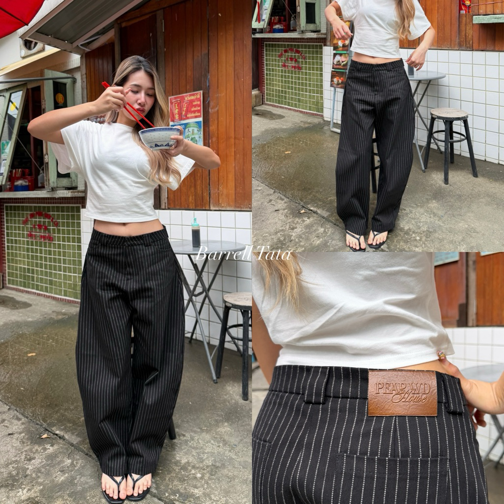 Tataa Barrell pants กางเกงบาเรล ขาโค้ง