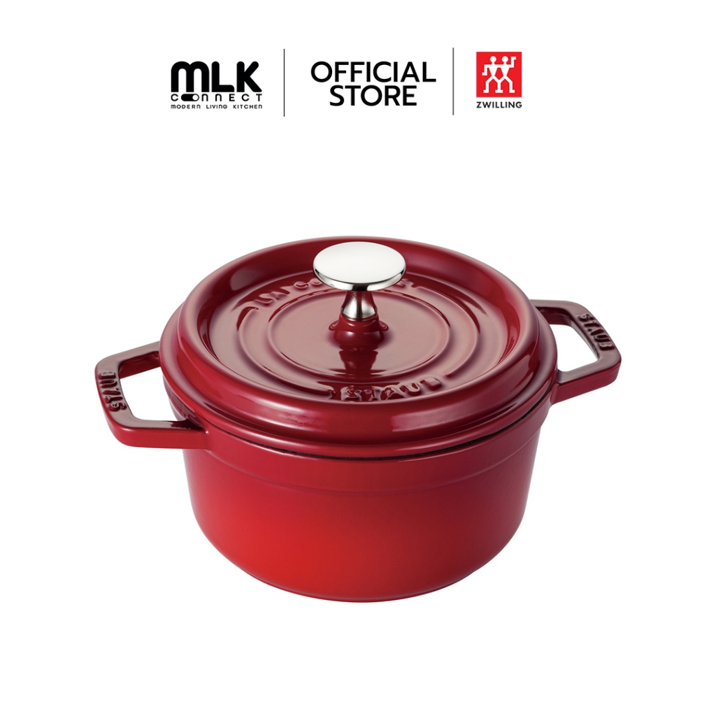 STAUB หม้อเหล็กหล่อ ทรงกลม 16 ซม. สี Cherry N1004775