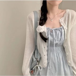 เสื้อกล้ามยืดหยุ่นหลวมสีพื้นหลายชั้นสไตล์เกาหลี
