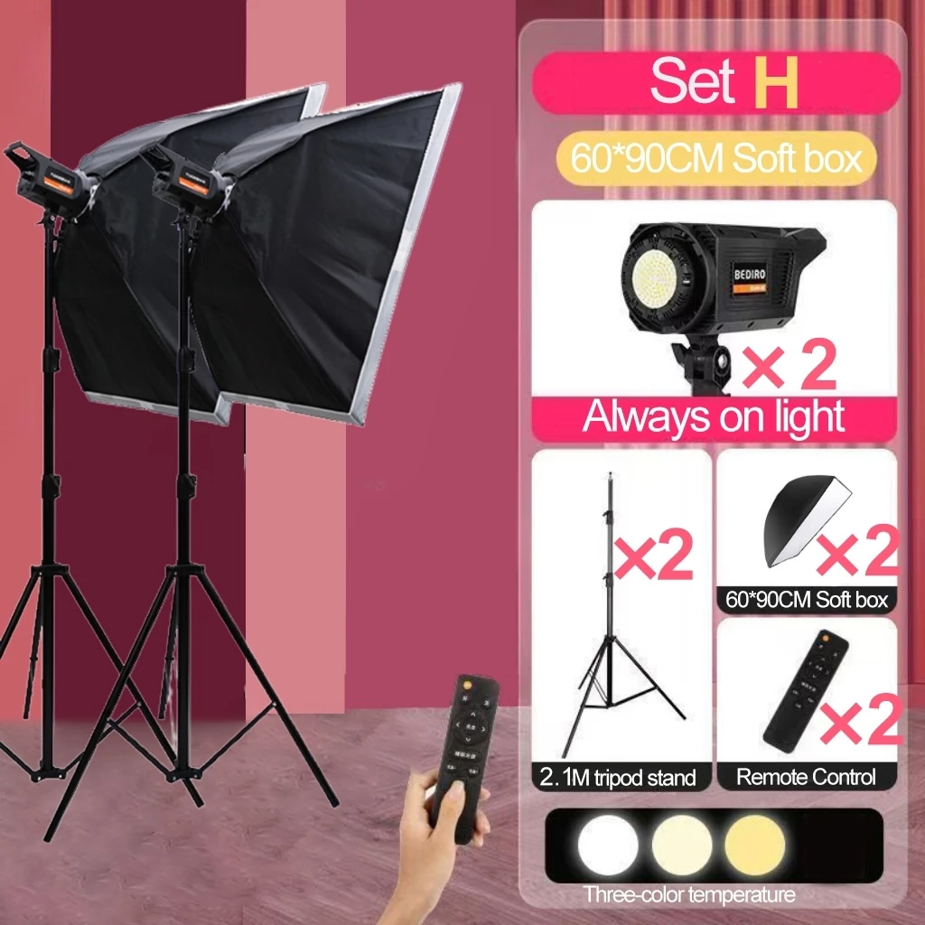 ไฟสตูดิโอ 500W ไฟต่อเนื่อง LED พร้อมหลอด Bowens Mount thumbnail 5