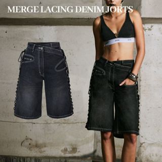 Merge Official - Merge Lacing Denim Jorts (พร้อมส่ง)