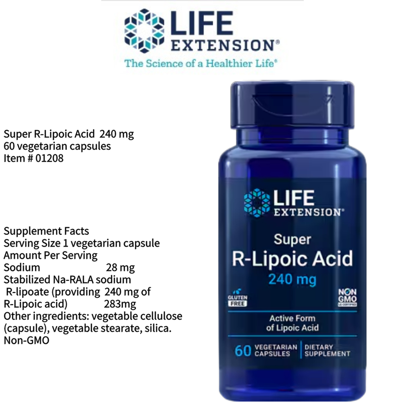 LE Super R-Lipoic Acid best-selling protection against oxidative stress 240 mg 60 capsules