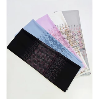 ผ้าไหมอิตาลี เนื้อนิ่มมาก นุ่มลื่น ลาย เชิงข้าวหลามตัด มี 5 สี หน้ากว้าง 153 cm #ผ้าเมตร #ผ้าหลา #ผ้าพิมพ์ลาย